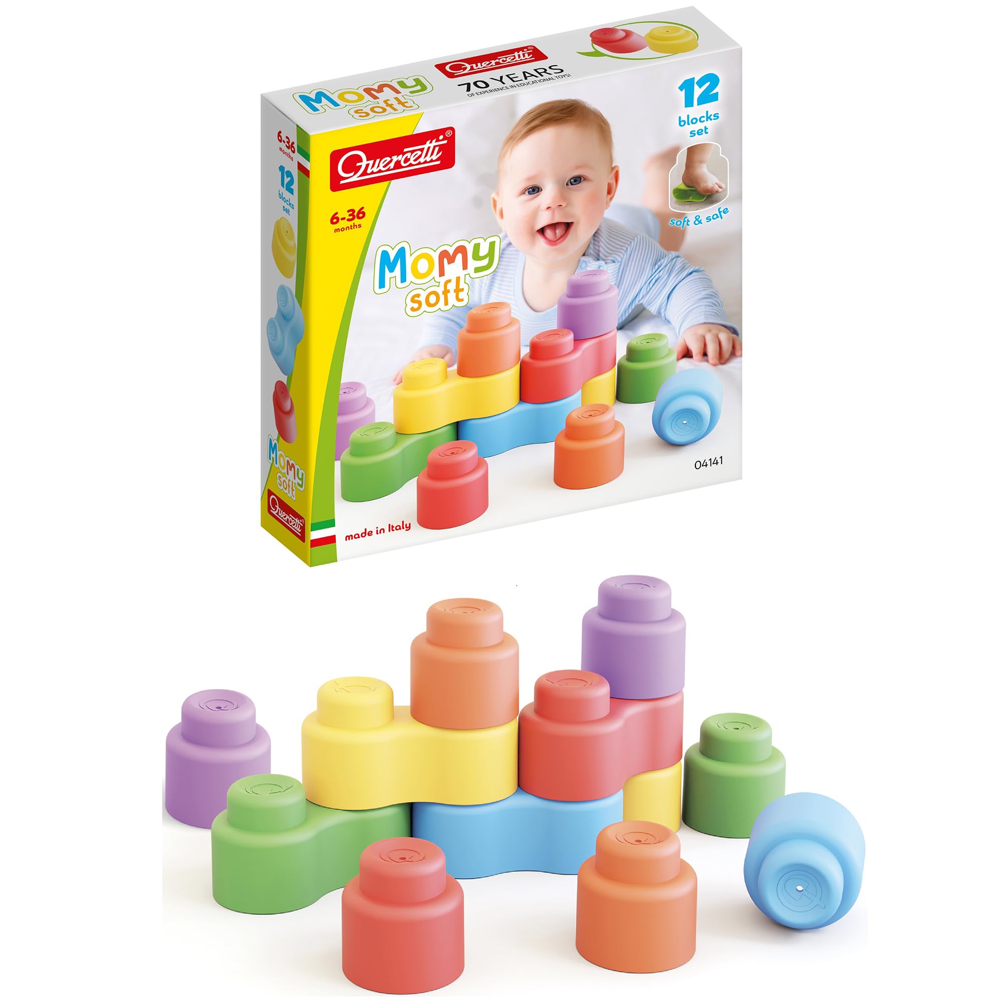 Quercetti - 4141 Momy Soft, 12 pz