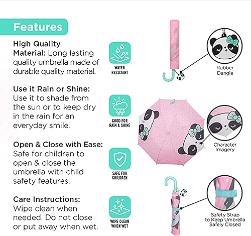 Miniatura 3 de Kids Umbrella for Girls and Boys & Rain Coats Set -Toddler Umbrellas Kids Raincoat Boys Girls Jacket (3-9 Years)