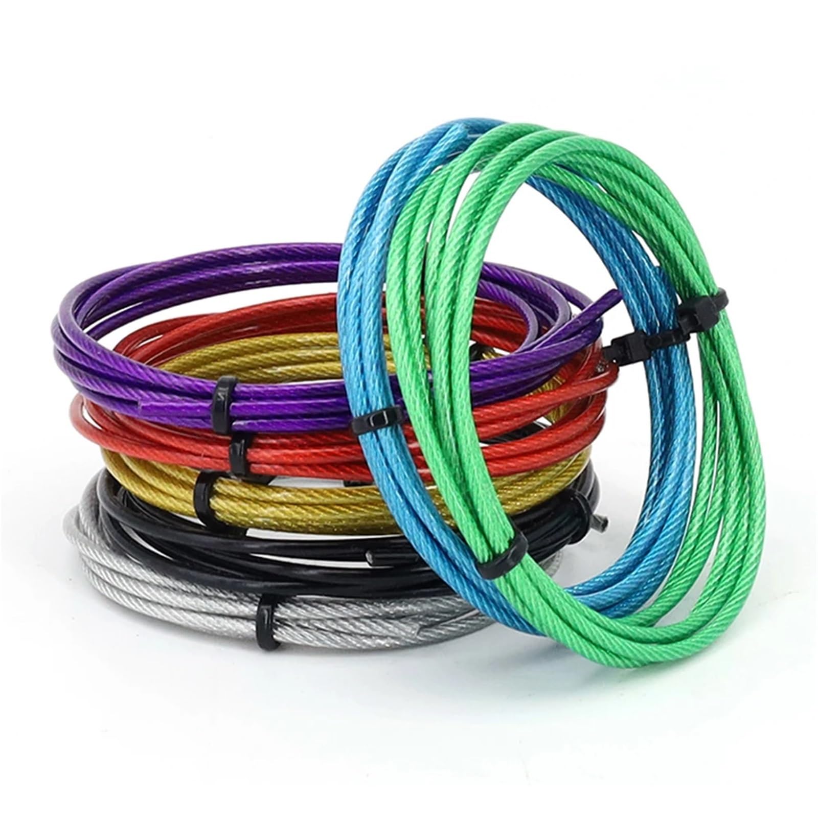 Alambre De Acero Plastificado Cable de acero recubierto PVC color 3,0 mm, cable negro, accesorios colgantes verdes