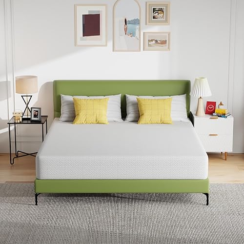 Miniatura 23 de PayLessHere - Colchón de espuma viscoelástica de 8 pulgadas con gel de enfriamiento infundido con té verde, certificado CertiPUR-US, colchón