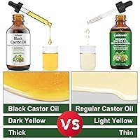 Vista 6 de GoldWorld100% Organic Pure Black Castor Oil Cold Pressed,for Hair Eyebrows Eyelash Growth Serum to Grow Lashes,Castor Oil for Skin Body Face,Caster
