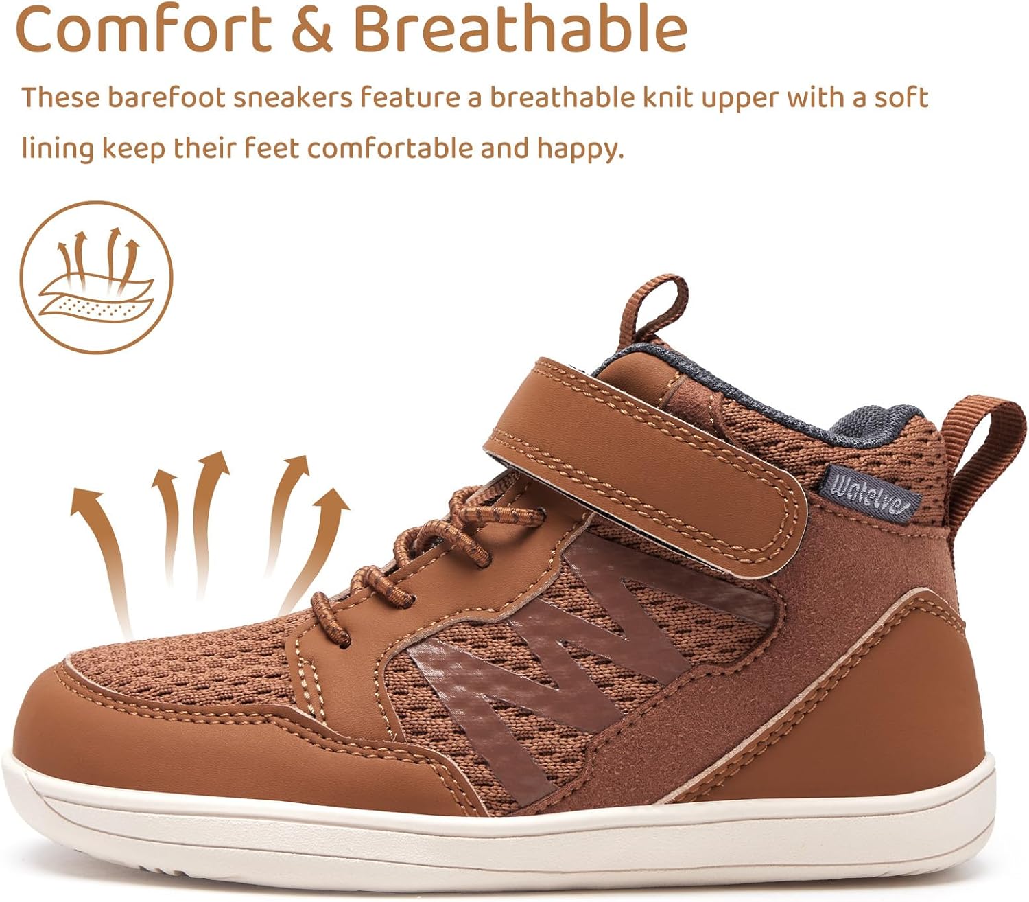 WateLves Toddler Little Kids Wide Barefoot Shoes Girls Boys Boots Breathable High Top Adjustable Strap Sneakers Lightweight Sport Athletic Zero Drop - Image 3