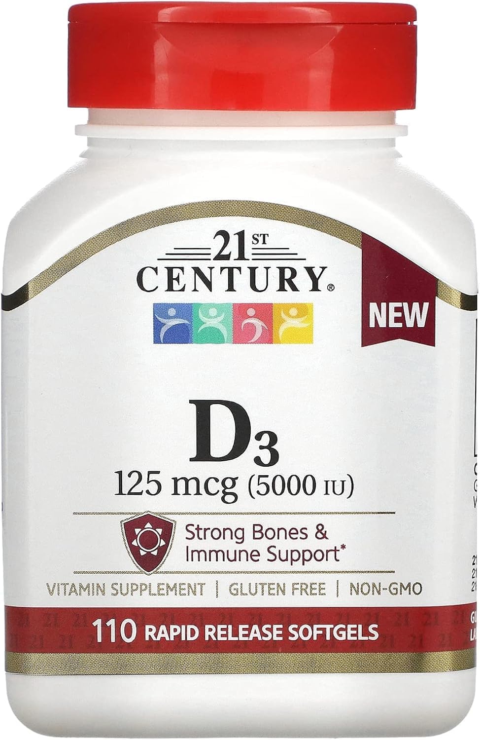 21st Century D3-5000 IU Tablets Maximum Strength Tablets - 110 ct, Pack of 3
