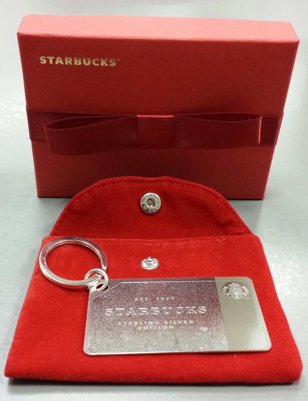Amazon.com: Starbucks Coffee 2014 Holiday Sterling .925 Silver Mini Gift  Card Keychain