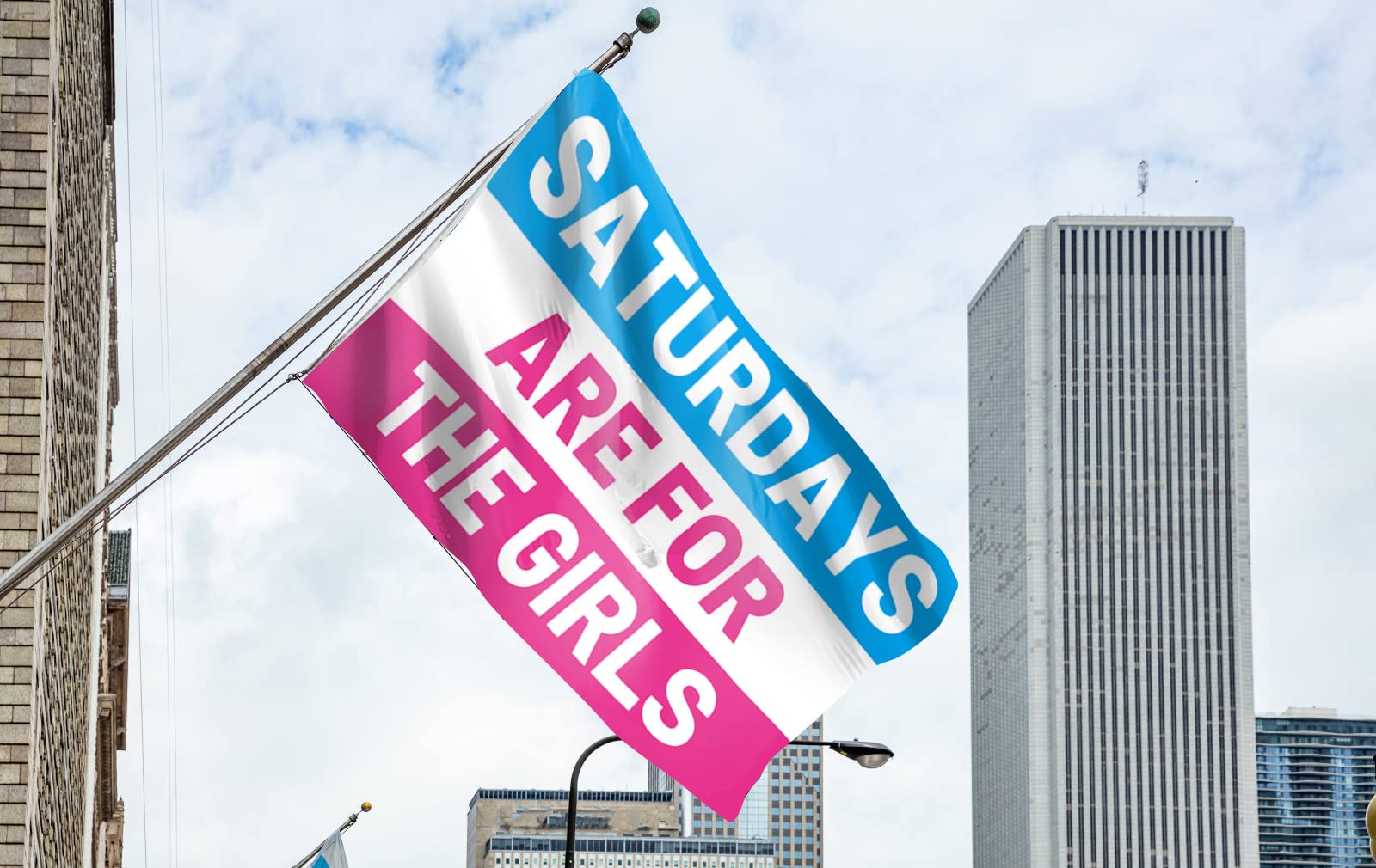 Saturdays Are For The Girls-Flagge – 90x152 Cm, Aus Polyester, UV-beständig, Doppelseitig, Für Zimmer, Balkon & Party