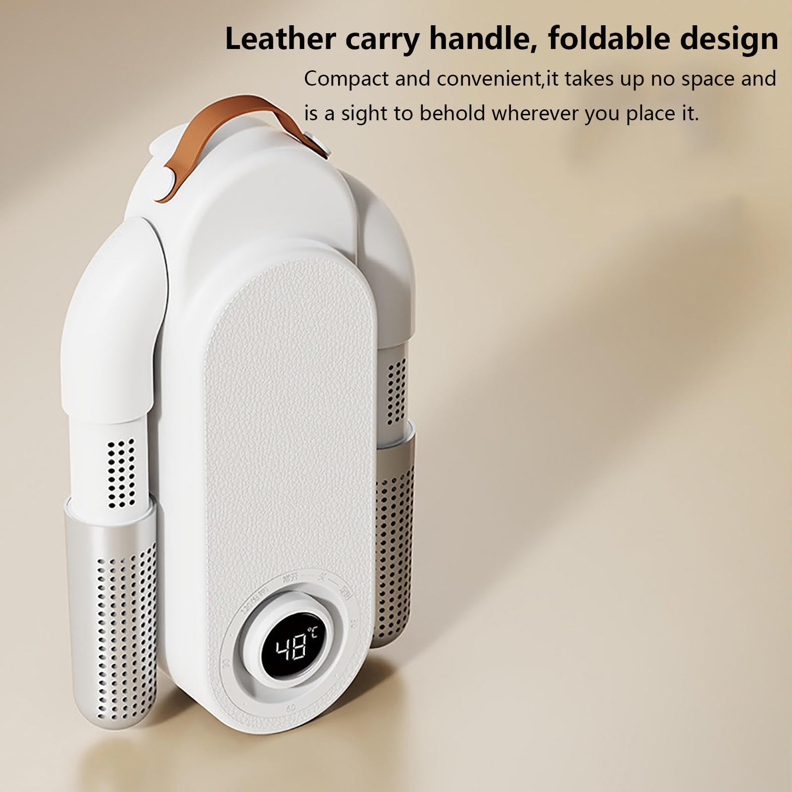 Asciugascarpe Elettrico Portatile Pieghevole Con Timer 30-120 Min, Ventilazione 360° E Luci UV, Per Scarpe, Guanti, Sci, Viaggio