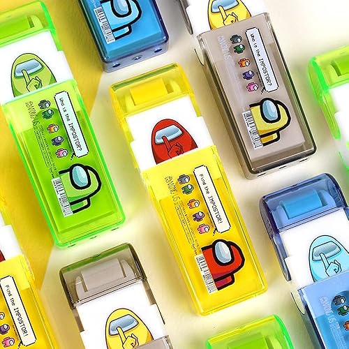 Miniatura 6 de Among Us Roller Eraser - Estuche para rodillo de afeitar para una fácil extracción de recogida, 1 unidad (amarillo)