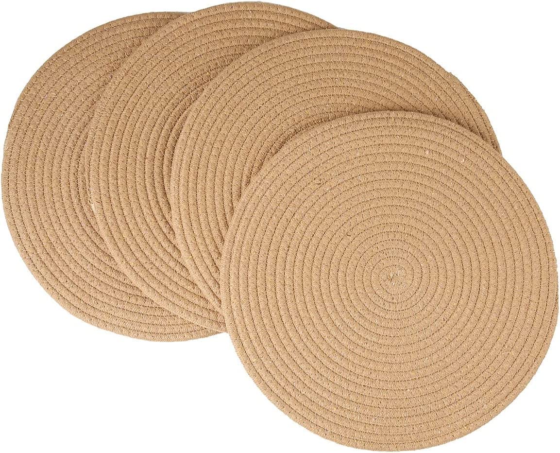 ZAVEZA HOME KART Eco - Friendly Heat Resistant Dining Jute Tablemats/Placemats Set of 4 (12 X 12 in) Beige (B0BPDL7ZXJ) Amazon Price History, Amazon Price Tracker