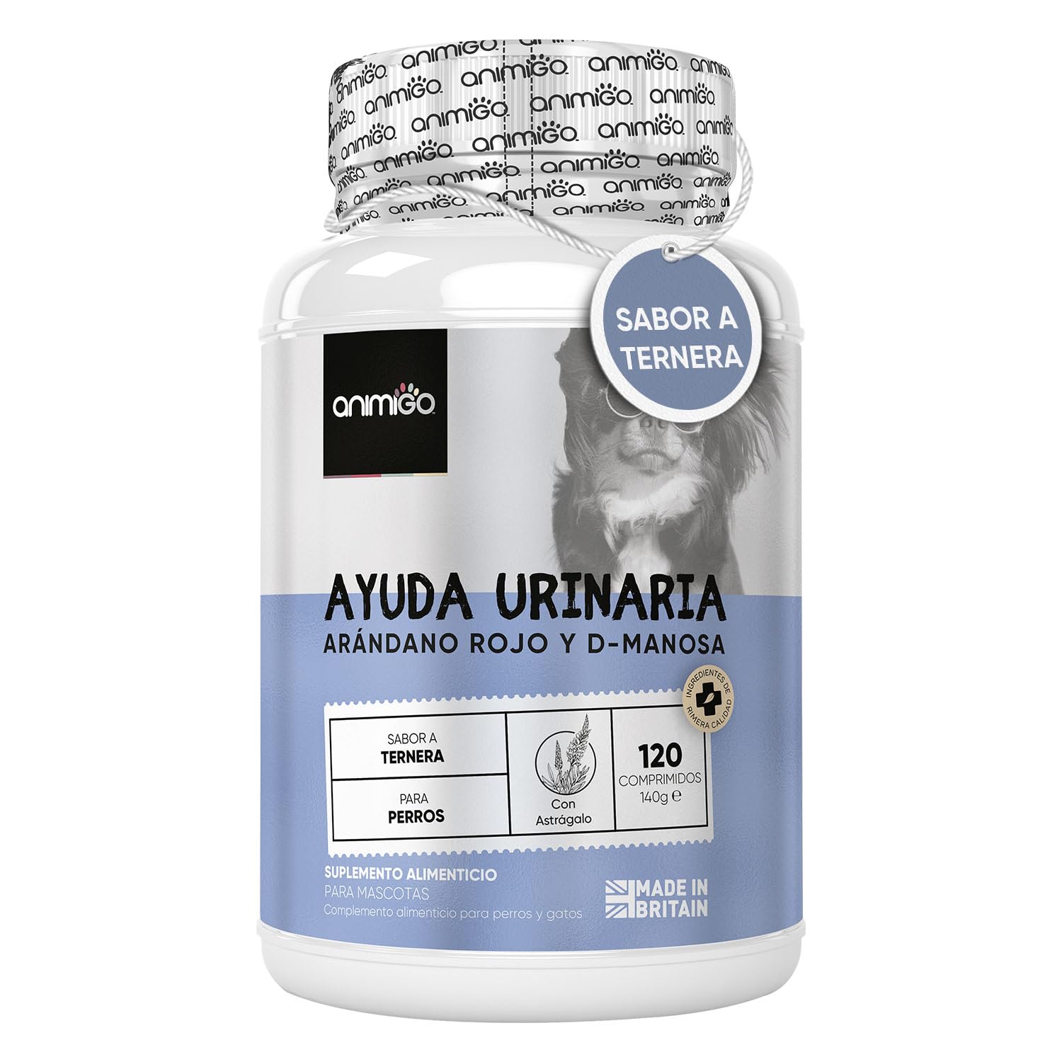Suplemento para la Salud Urinaria de Perros, 120 Comprimidos Sabor Ternera - Ayuda Natural para el Tracto Urinario y Vejiga con D-Manosa, Arándano Rojo Fuente de Antioxidantes, Vitaminas y Minerales