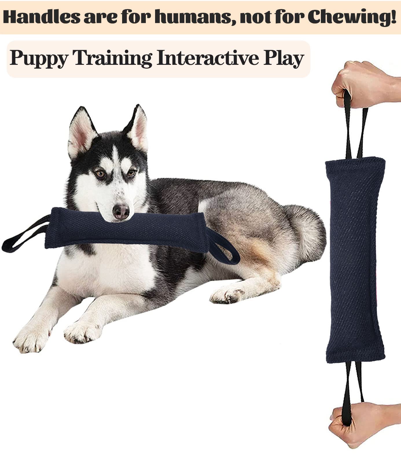Clysrou Juguete para perros de juguete, almohada de yute resistente, duradero, equipo de entrenamiento, juguete interactivo para cachorros a perros grandes.
