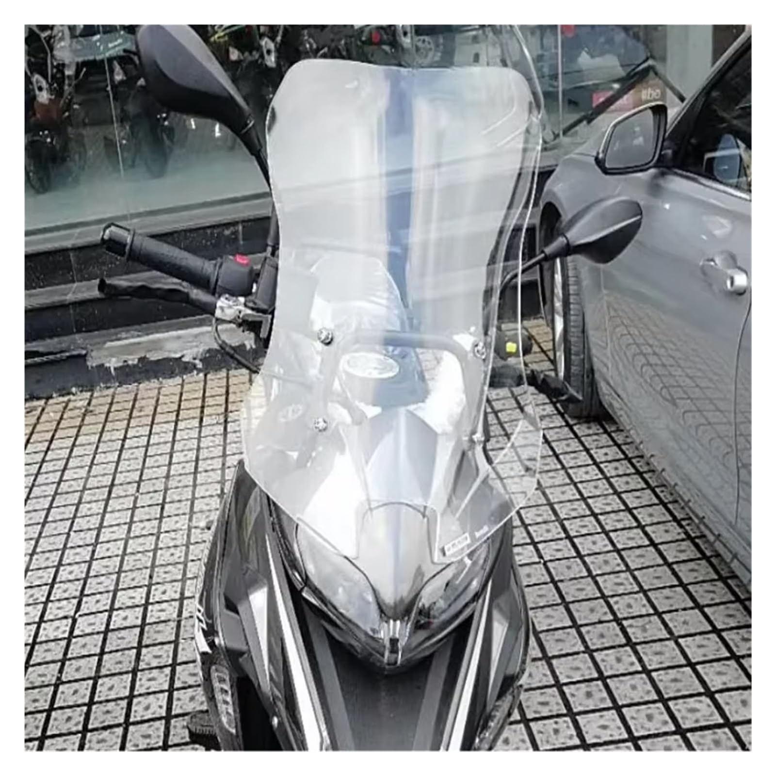 Cupolino Moto Per Benelli TRK251 Per TRK 251 Trk251 Trk251 Parabrezza Per Moto Paravento Per Moto(Gray Increase 10cm)