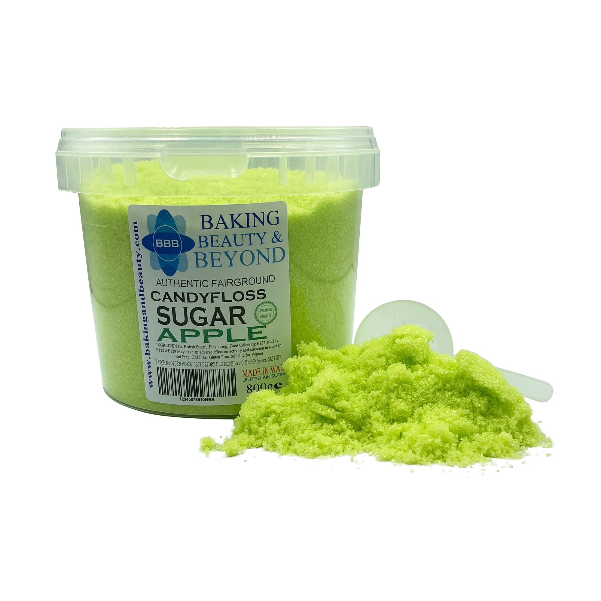 Baking Beauty and Beyond Premium Candy Floss Sugar 800g - Apple Flavour โ image 1