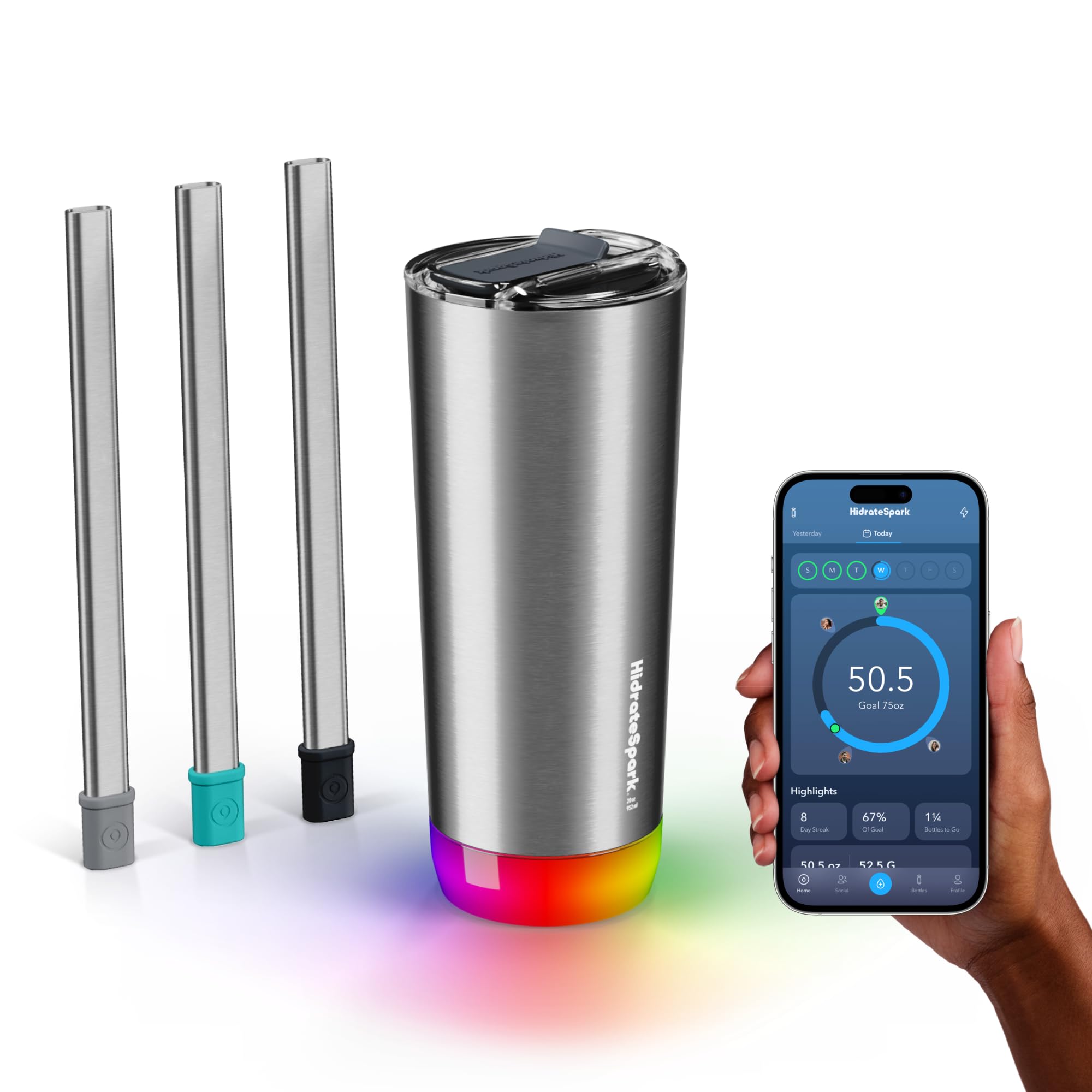 Amazon.com | Hidrate Spark PRO Smart Tumbler Bundle – Insulated