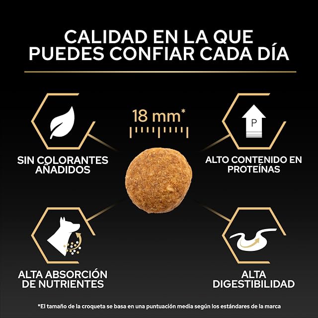Foto 6 de 8 de Purina Pro Plan Medium Adult Derma Pienso para Perro Mediano Adulto, Piel y Pelaje con Salmón, Saco de 16kg