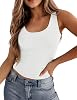 Zeagoo Womens Double Lined Square Neck Tank Top Sleeveless Basic Crop Tops Trendy Y2K Going Out Tops