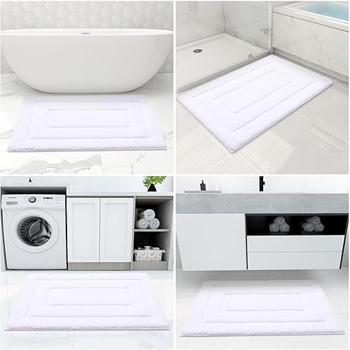 Miniatura 114 de Buganda Alfombras de baño, 24" x 16", Alfombras de baño de microfibra suaves y absorbentes, Alfombra de ducha esponjosa antideslizante, Alfombras de