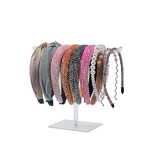 LOVNFC Soporte para la diadema, organizador de accesorios para el cabello, banda de pelo transparente de acrílico para el cabello, soporte de