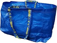 IKEA FRAKTA Large Blue Reusable Shopping Bags, 19-Gallon Gigantic Totes, Set of 2 – Foldable & Easy-Clean