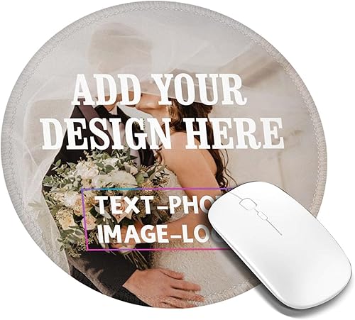 OHORTEB Alfombrilla de ratón personalizada con foto, tapete de escritorio para laptop con imagen personalizada y texto, almohadilla de escritorio