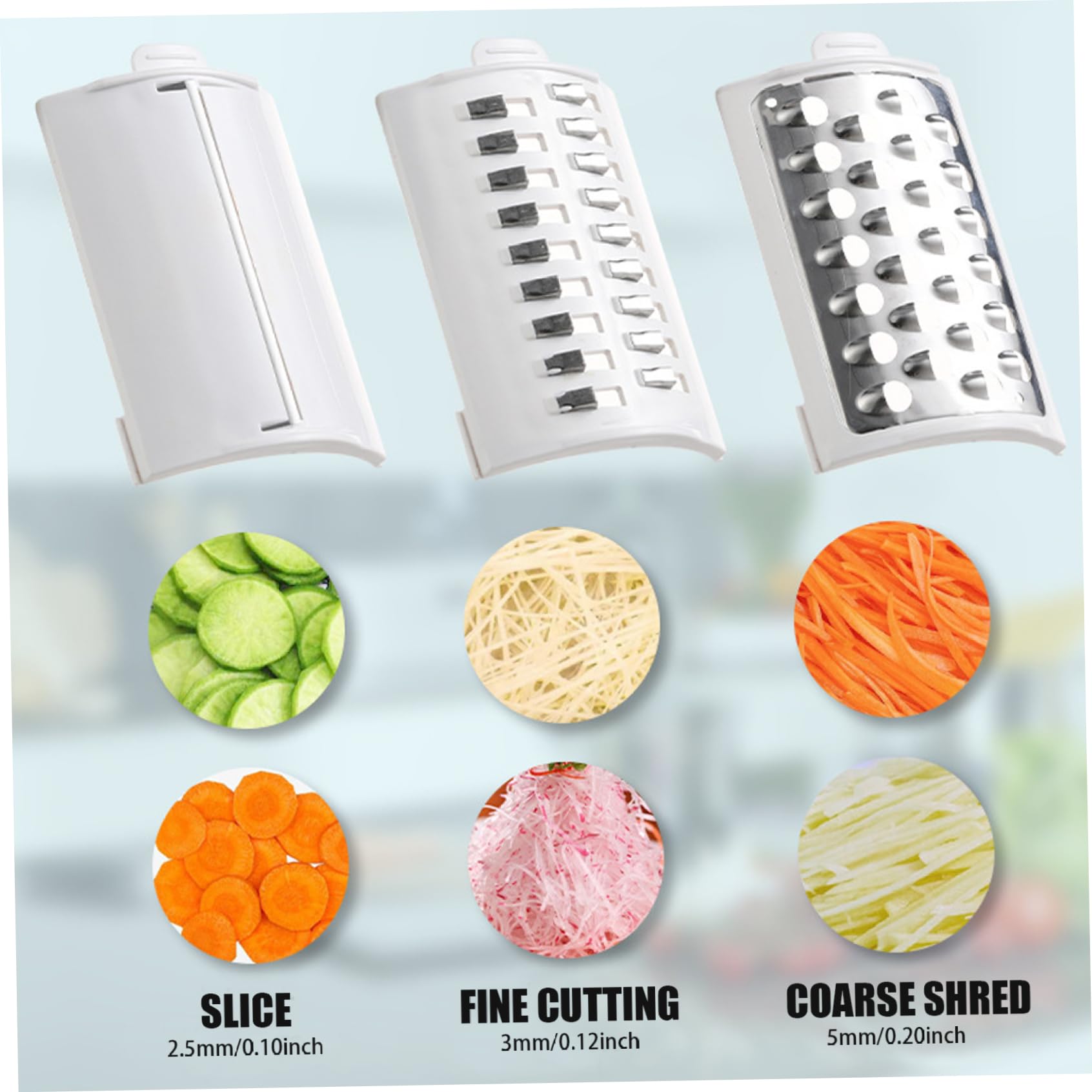Rallador de Queso eléctrico Trituradora automática con 3 Accesorios Picadora USB Cortadora de ensaladas