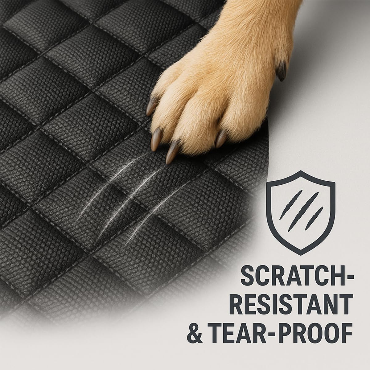 fidozen Dog Car Seat Cover for Back Seat with Visual Mesh Window - 100% Waterproof & Scratchproof 600D Oxford Dog Hammock for Car, Truck, SUV - Non-Slip Pet Seat Cover with Side Flaps, Universal Fit - image 3