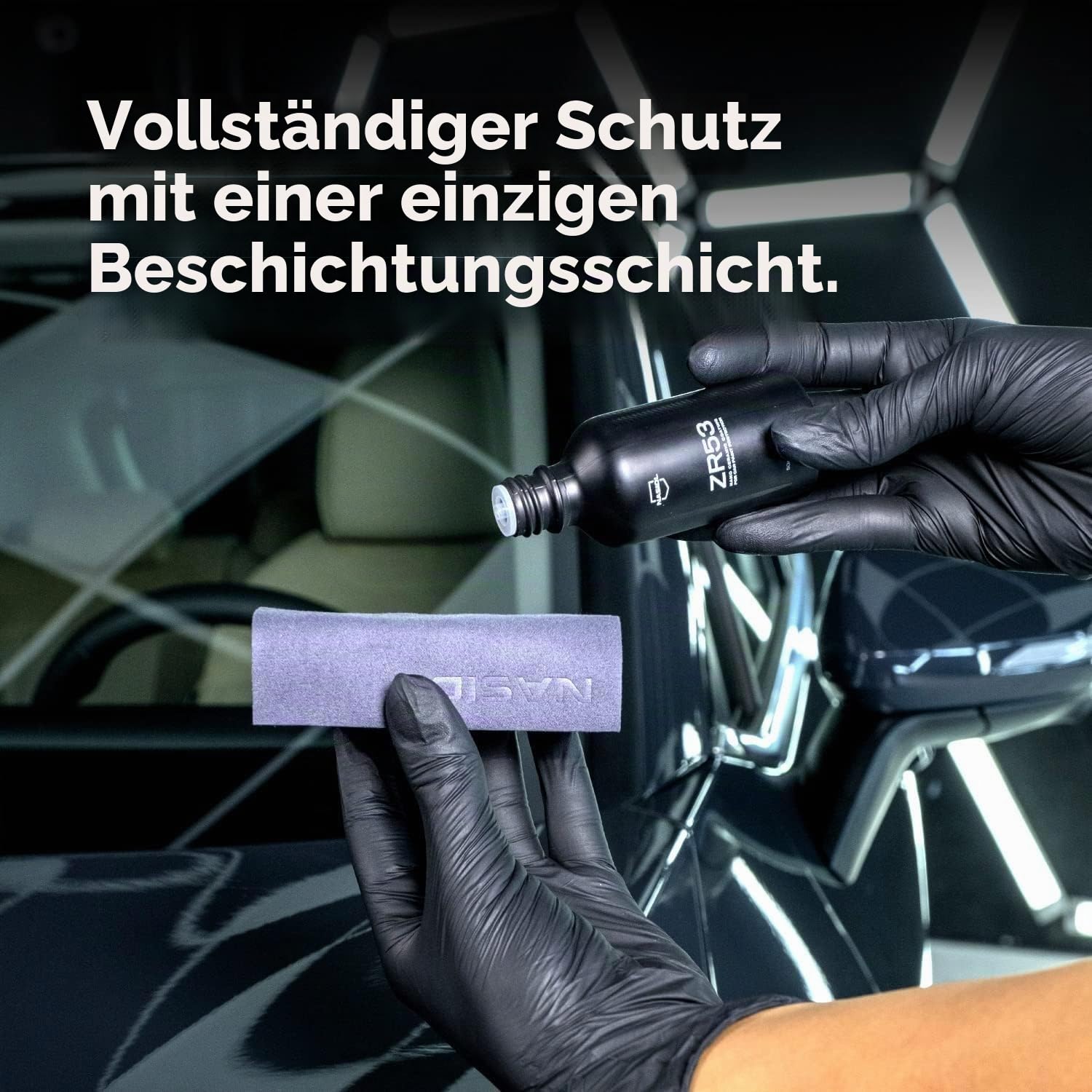 NASIOL ZR53 Nano Keramikversiegelung Auto, Keramikversiegelung, Lackversiegelung Auto, Keramik Autolack,Ceramic Coating, Hochwertige Nano Keramik Fliesen Kit 9H Farbschutz 50 ml