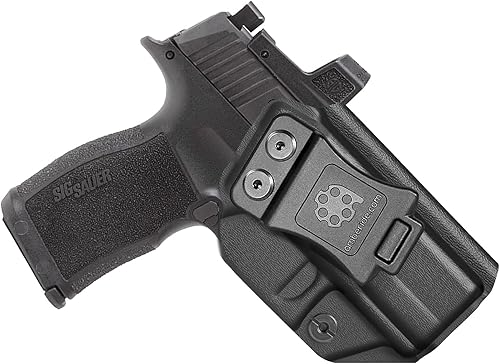 Miniatura 21 de Amberide Sig P365/P365 SAS/P365X IWB Holster, Kydex-Boltaron dentro de la cintura Fit Sig P365 0.354 in, retención segura, extracción rápida, 0-30°