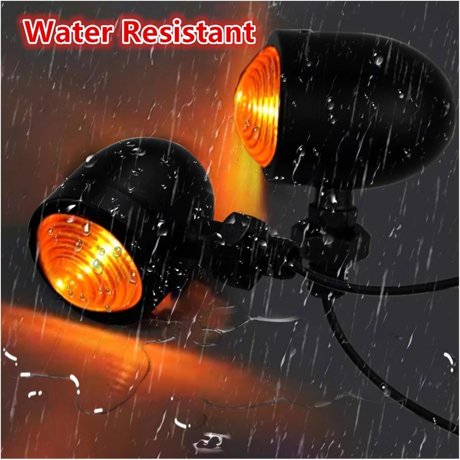 Generic Mini uniwersalne wskaźniki Dla Cafe Dla Racer Motocykl Lampa kierunkowskazu Chromowana bursztynowa Lampa przednia Moto Lampa tylna 12V 10mm