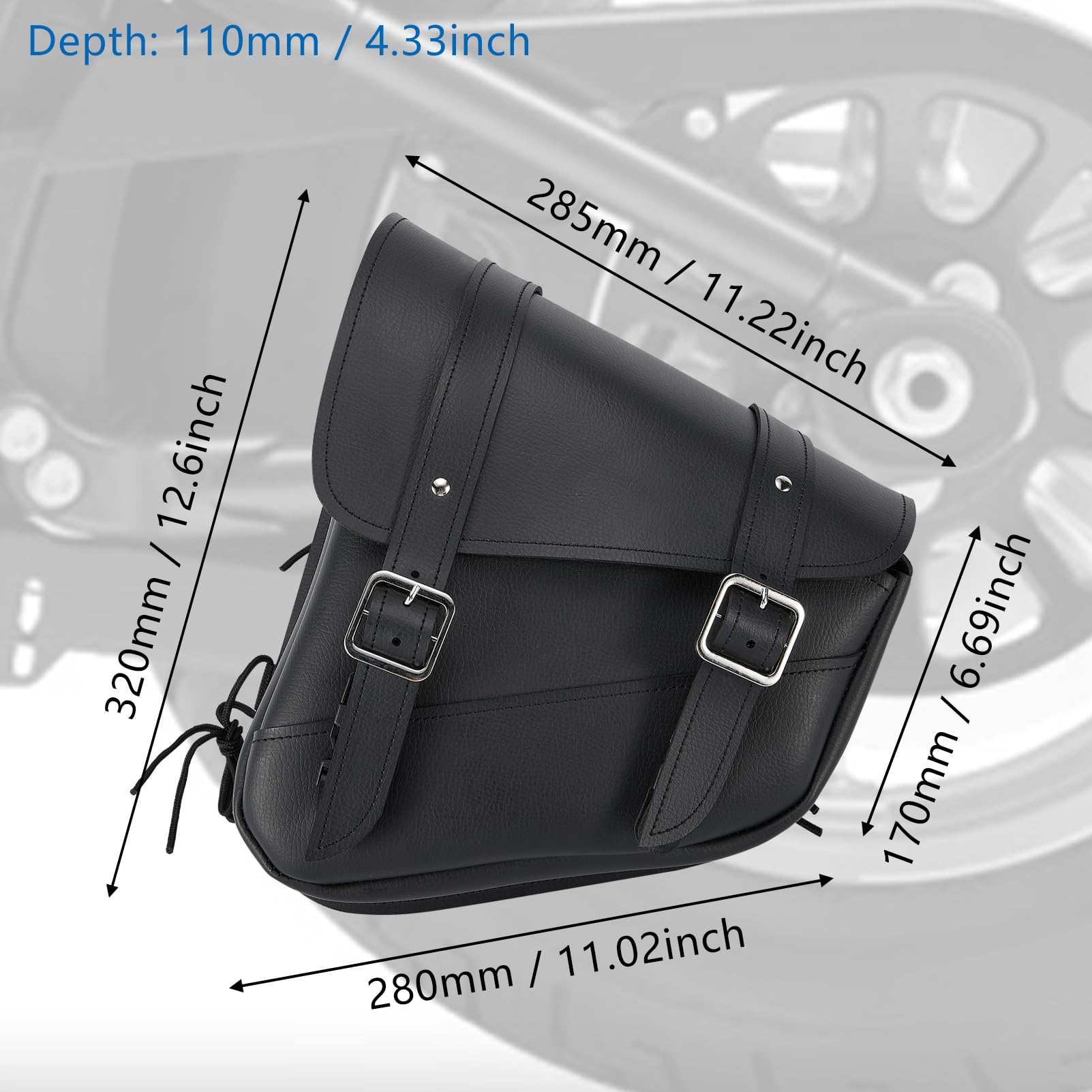 Amazon.com: Motorcycle Swingarm Bag with Black Synthetic