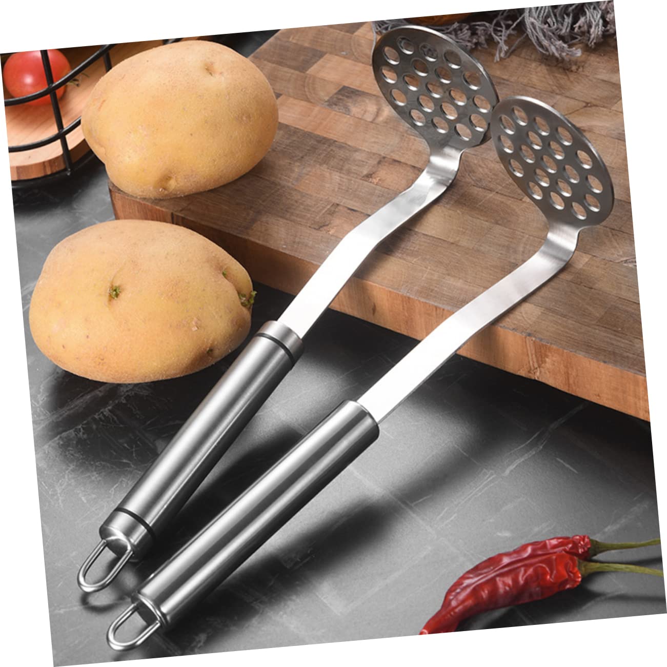 Presse-purée Lisse Pour Purée De Pommes De Terre, Accessoires De Cuisine Pour Novices, Outil, Purée De Uits, Broyeur D'ail