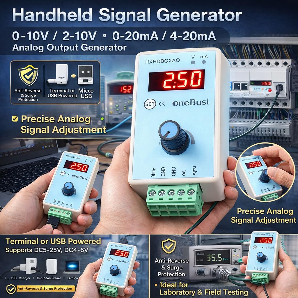 Générateur de Numérique Sortie Analogique Portable Générateur de Numérique 0‑10 V/2‑10 V 0‑20 MA/4‑20 MA Générateur de Fonctions Sortie des Sources de