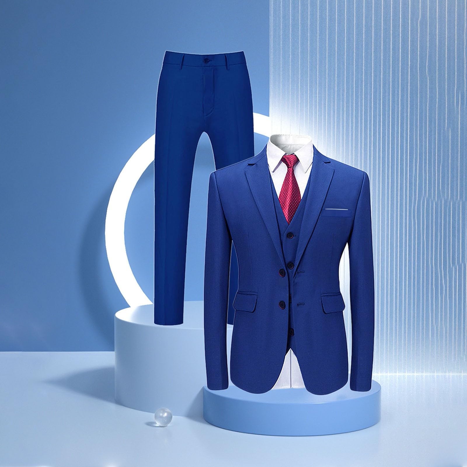 Męski garnitur slim fit jednolity kolor elegancki garnitur smokingowy męski biznesowy na formalne wesele marynarka + spodnie + kamizelka biznesowa na uroczyste kolacje z jednym guzikiem garnitur 3
