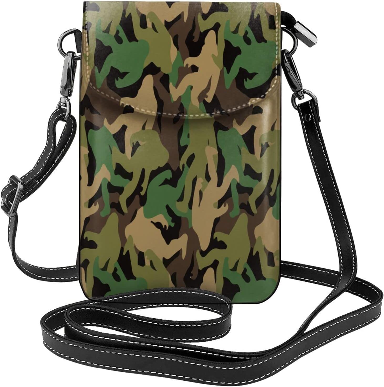Crossbody Cell Phone Purse Bigf-Oot-Camouflage-Camo Messenger Shoulder Handbag Wallet For Women, Black, One size