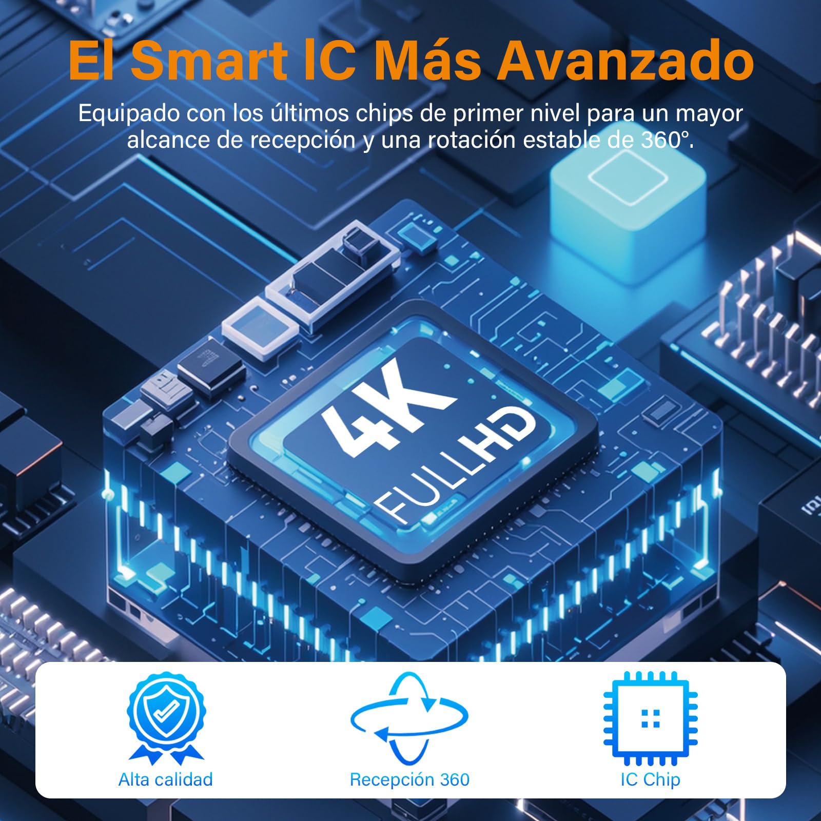 Antena TV Interior,Antena televisión Interior Potente 2026 con Base Magnética, 420 km de Largo Alcance y recepción remota de 360°,Compatible con Canales 4K/1080p/VHF/UHF DVB-T/T2 en Abierto