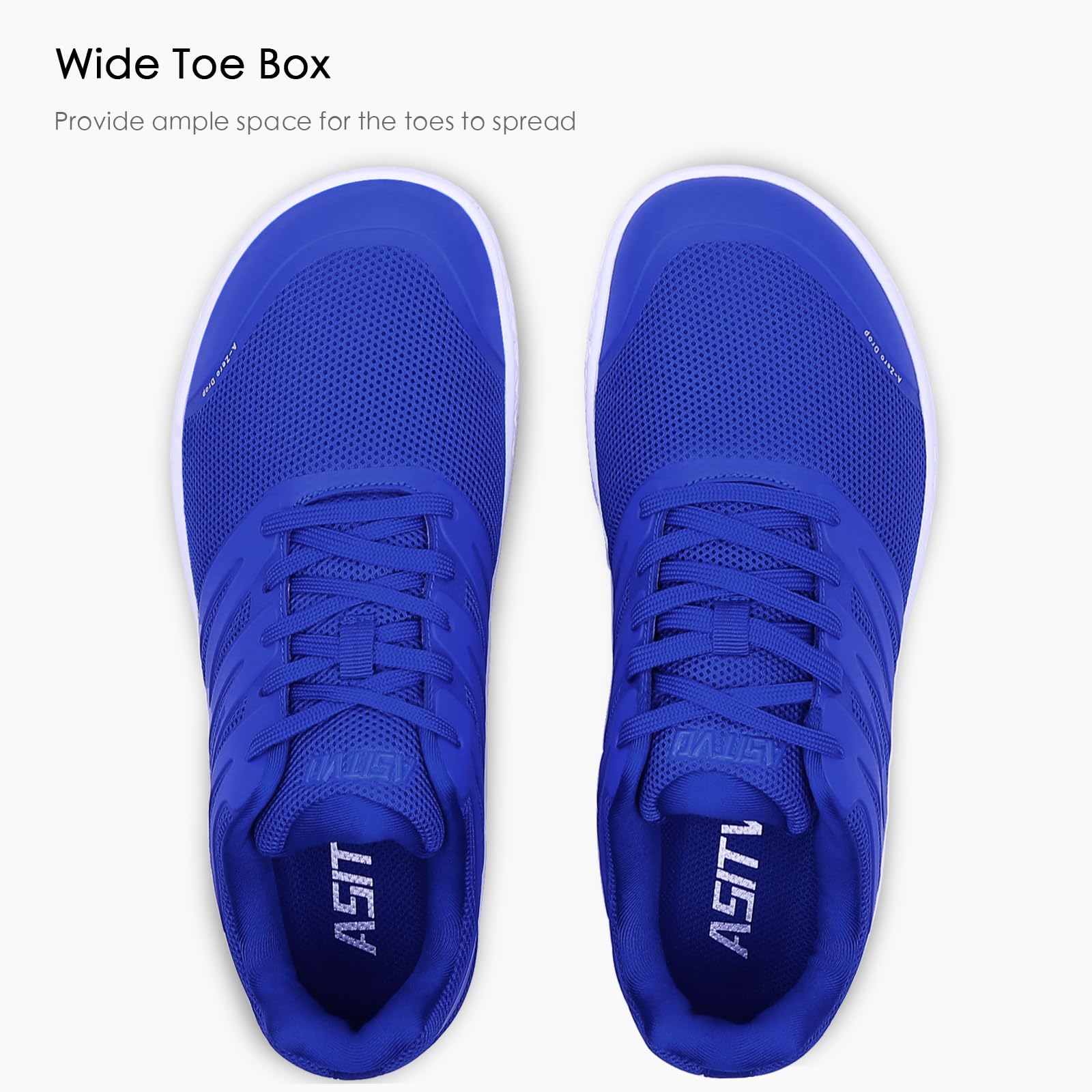 ASITVO Scarpe da ginnastica minimaliste da uomo, con suola a goccia zero