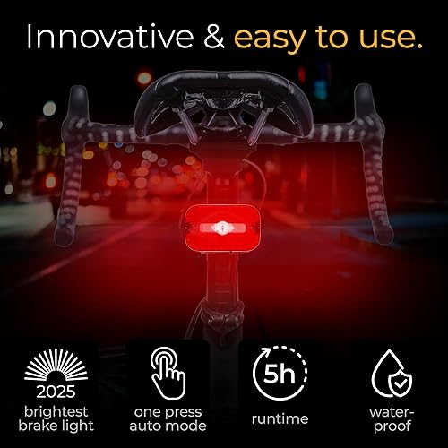 Miniatura 3 de LICHTMEISTER Bike Tail Light with Reflector and Intelligent Brake Light Function  Rear Bike Light LED  Bicycle Tail Light