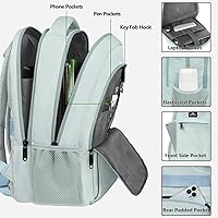 Vista 3 de MATEIN Mochila de viaje para laptop, mochila escolar ligera antirrobo para niñas, niños y estudiantes con puerto de carga USB, mochila resistente al