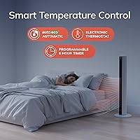 Vista 7 de Lasko Ventilador de torre oscilante para todas las estaciones y calentador de espacio en uno para el hogar con termostato ajustable, protección
