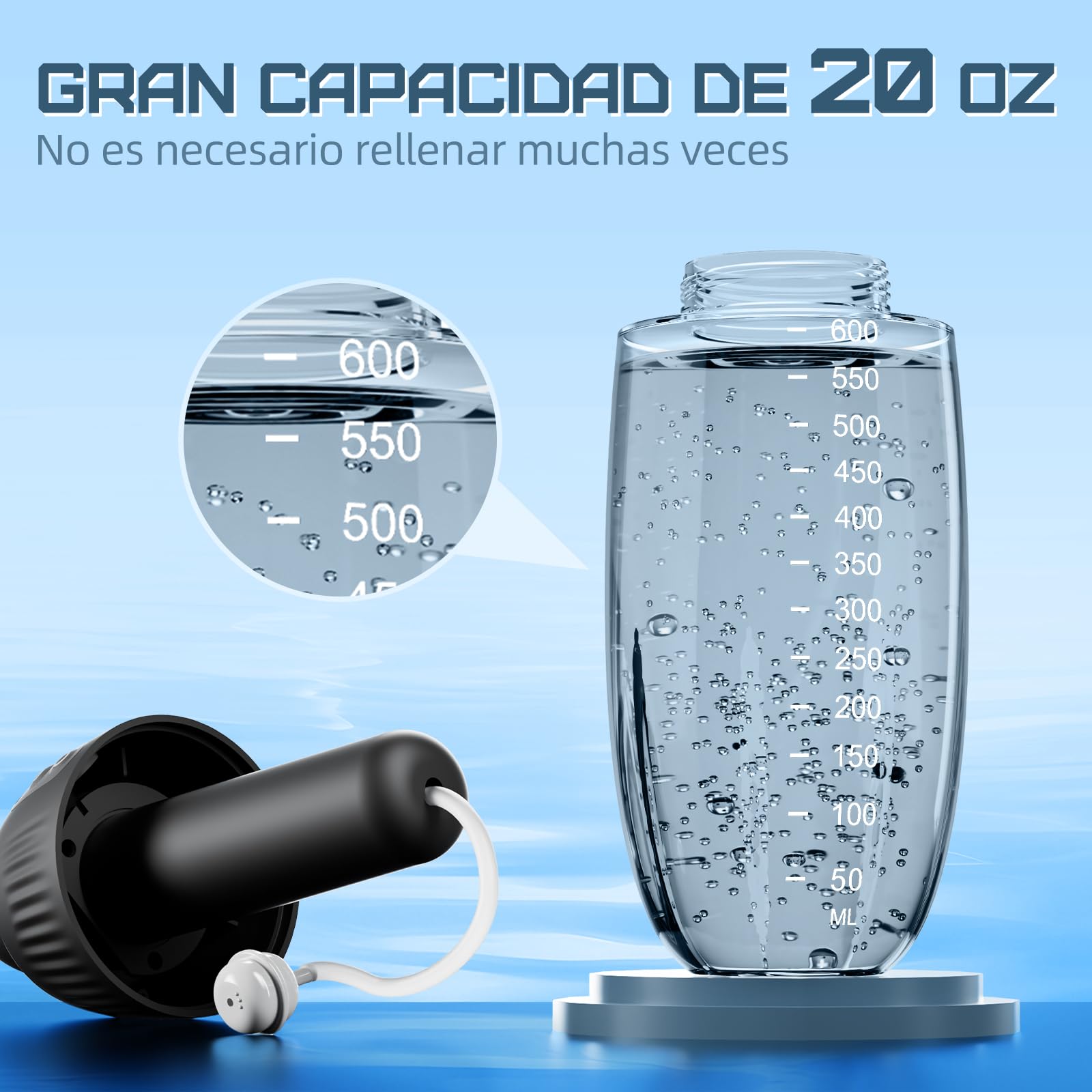 Ducha anal Enema rotatorio automático - 20oz Duchas para hombres y mujeres Limpieza profunda de 360° 5 caños con 3 velocidades de rotación y rociado
