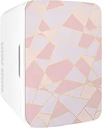 Cooluli Mini geladeira de 10 L para quarto - carro, mesa de escritório e dormitório, aquecedor portátil de 12 V, refrigerador de alimentos, bebidas, cuidados com a pele, maquiagem de beleza, geladeira