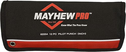 Miniatura 12 de Mayhew Tools 61019 Pro Kit de punzón y cincel, 19 piezas, negro y Mayhew Pro 61360 3 piezas Juego de punzones de latón