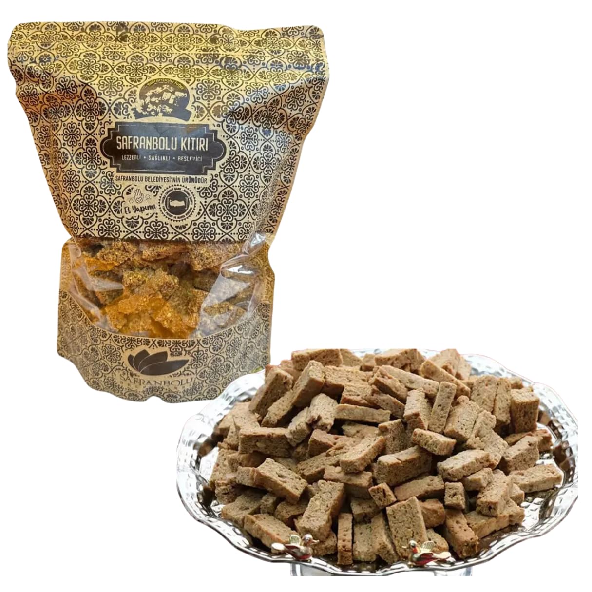 Safranbolu Kitiri Traditional Turkish Biscotti, Crunchy Nut Cookie Slices, Artisanal Baked Treats, 250g