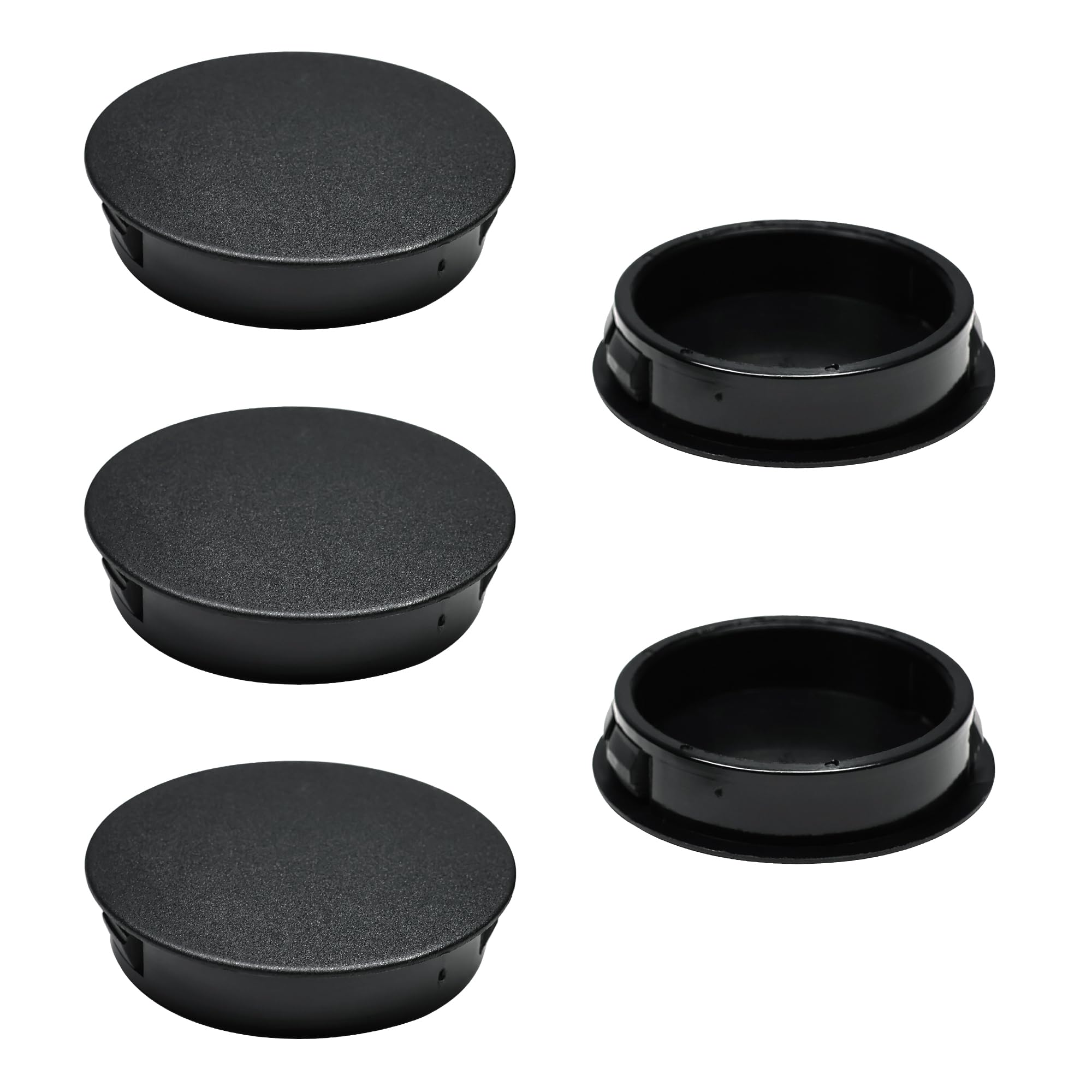 Plastic Hole Plugs, Snap Lock Panel Flush Door Screw Shelf, Round Drill Covers for Cabinets and Furniture