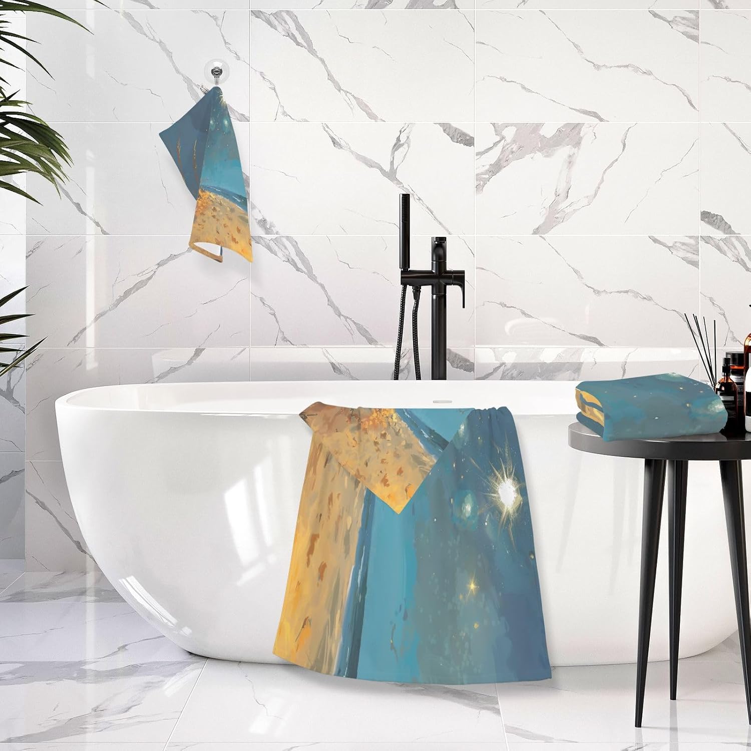 Hand Towels Premium Soft and Highly Absorbent Human Skeleton 2 Pcs Towels for Bathroom Set 100% Cotton Decorative Face Towels