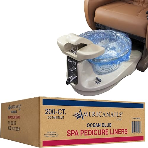 Americanails - Forro de baño para silla de pedicura de spa, se adapta a todos los spas de pedicura, forros de plástico sanitarios desechables de