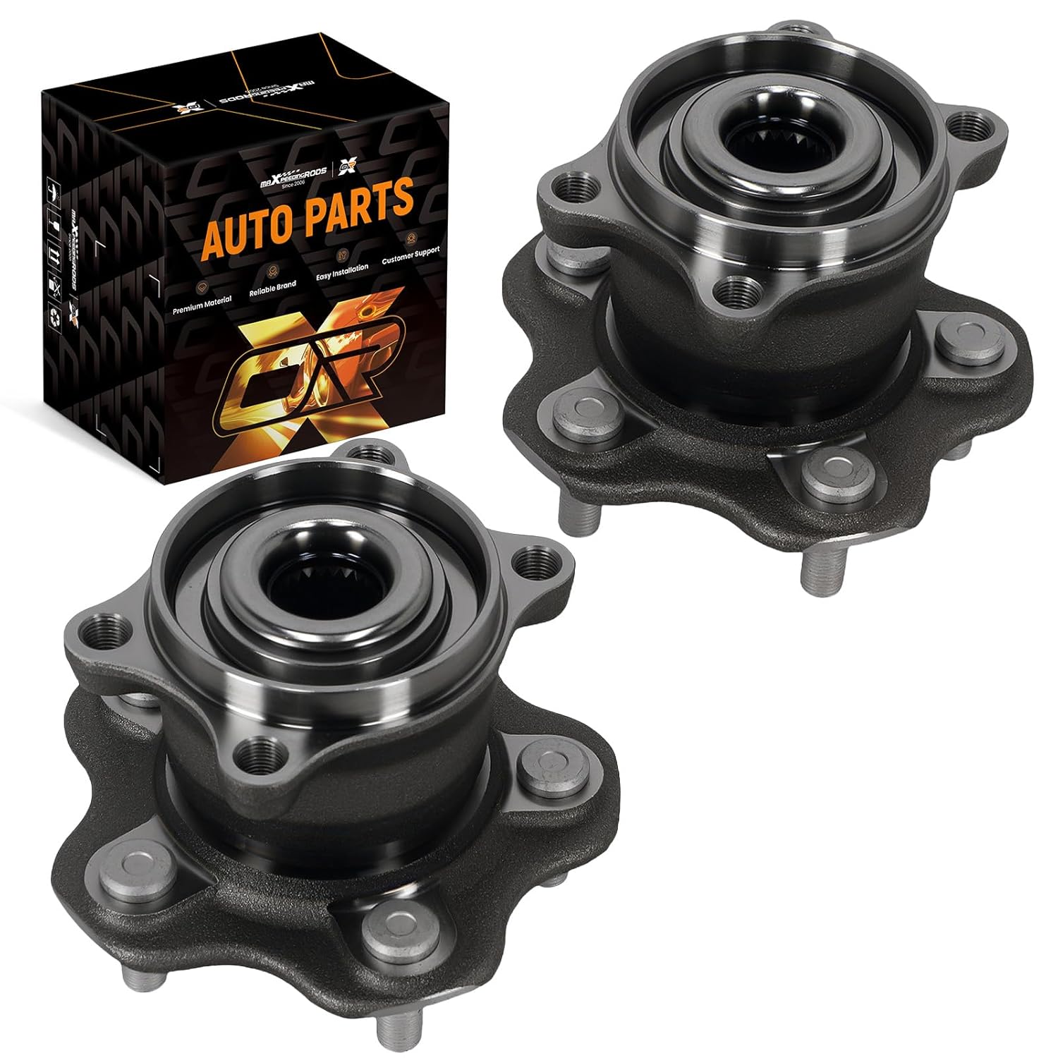 maXpeedingrods 2PCS 512373 Rear Wheel Bearing and Hub Assembly for Nissan Rogue 2008-2020 / Juke 2011-2017 AWD Only, 5 Lug Replace BR930732, HA480564