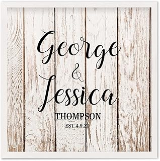 Wood Sign Decoration With Sayings Rustic Wedding Guest Book Alternative Custom Last Name & Date Family Name Sign 12