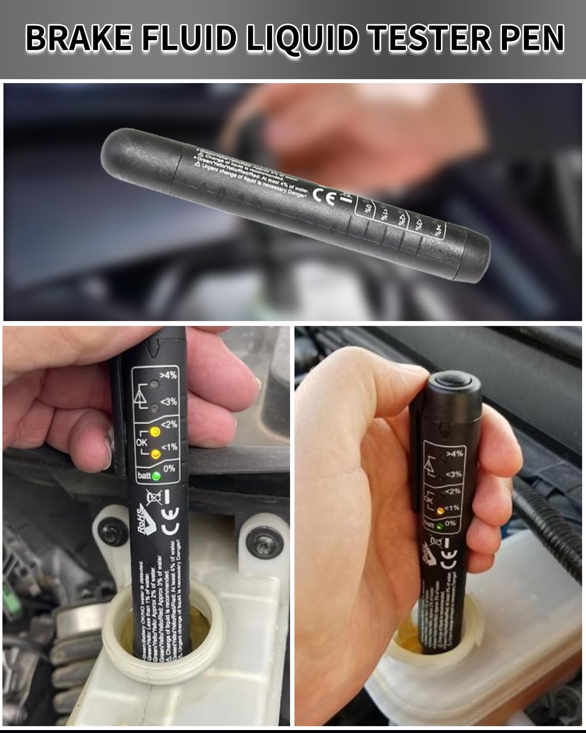 Kit di strumenti per rotori dei freni, kit di rifacimento per la pulizia del mozzo ruota con trapano pneumatico, micrometro metrico SAE, misuratore di spessore del rivestimento dei freni, penna tester