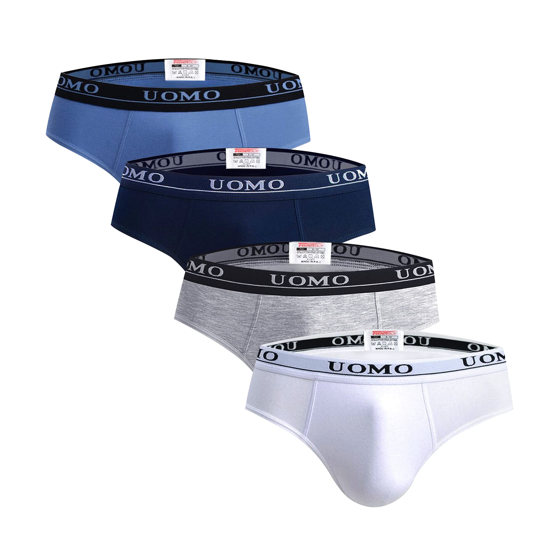 Trendy Boy Calzoncillos bóxer de algodón para niños Ropa Interior 2-12 años Calzoncillos para niños Paquete de 4 Diseño Italiano Multicolor Ultra Suave