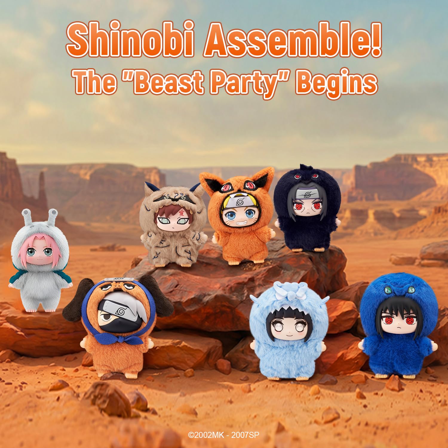puremind Naruto Blind Box, Plüschfiguren 6er-Set, bewegliche Sammlerfiguren | Offiziell lizenziert, Naruto Figuren, Sammlerstück, Schlüsselanhänger, beschwerte Füße, weicher Plüsch, Anime-Deko, Regaldeko